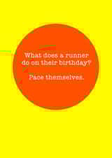 runner running Card 36800 created by Running Cards UK