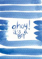 ahoy it's a boy New Baby Card 19106 created by Miss Magpie Fashion Spy