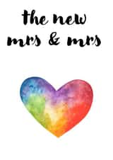 The new Mrs and Mrs - rainbow heart - Gay pride wedding created by Roxie Key Designs