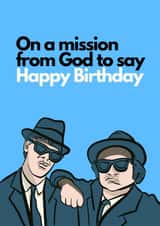 Blues brothers blues Birthday Card 18175 created by Boy Oh Boy Designs