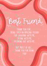 Best Friend Thank you Love & Friendship Card 18902 created by Ffion Morgan
