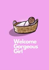 girl baby New Baby Card 18176 created by Boy Oh Boy Designs