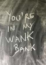 wank bank Anniversary Card 15110 created by Hot Balloon Art