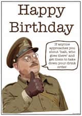 Funny Birthday Card - Dad's Army - Drink Order created by Amaisin’ cards