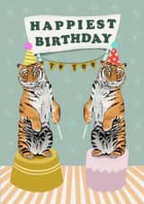 Birthday tiger Card 43610 created by Penelope Nutmeg