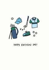 golf dad Birthday Card 18627 created by Jessica Woodhouse