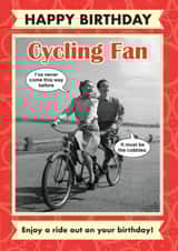 Cheeky Humour Cycling Card created by Kelly Hunt Designs