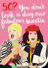 Absoloutely Fabulous 50th birthday card created by Kyleigh Orlebar