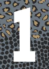 leopard print number one Card 33335 created by AK Designs