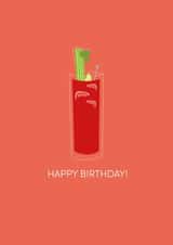 bloody mary drink Birthday Card 17556 created by PROJECT PRINT.