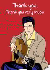 Elvis Presley thank you card created by Graham Sanders