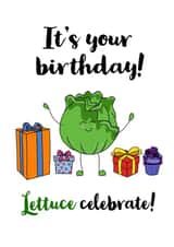 Lettuce Vegetable Birthday Card 11008 created by Meg Makes It