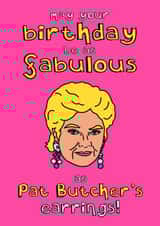 Pat Butcher birthday card created by The Kitschen Disco