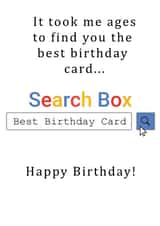 Search Box Google Birthday Card 19162 created by Vale Designs
