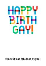 gay fabulous Birthday Card 19291 created by POP FIZZ