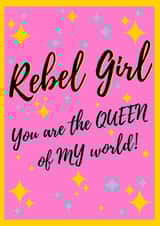 rebel girl Birthday Card 17550 created by Emma Blue