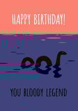 legend loch Birthday Card 16111 created by Fly high art