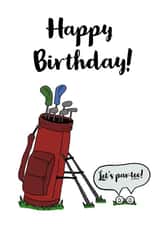 Let's par-tee birthday card created by Meg Makes It