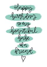 beautiful babe Birthday Card 19442 created by Cate Creates