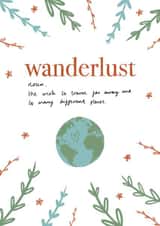 wanderlust travel Leaving Card 19344 created by Earth to Emily Studio