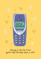 Nokia 3310 Birthday Card created by Faye Finney