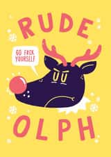 Rudolph Christmas card created by Matt Joyce