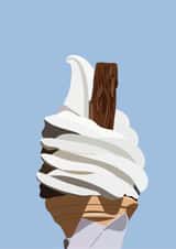 Ice cream Icecream Card 43125 created by Scribbled in Pink