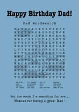Dad Wordsearch Birthday Card created by Funnilyenough