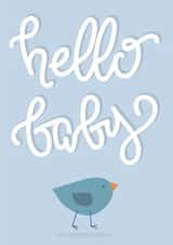 Hello baby boy New Baby Card 15502 created by Tee.Illustrations