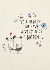 Cheeky Valentines Day Card / Anniversary Card - Bears - You Really Do Have A Nice Bottom created by Cathy Haworth