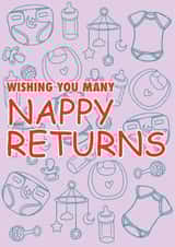 nappy happy New Baby Card 13920 created by Emma Mattinson Design Studio