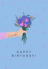 Wild flowers birthday card created by Elba Able