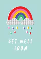 get well soon rain Get Well Card 16563 created by Poppy Jane Prints