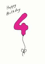 four 4 Birthday Card 7095 created by A Ray of Sunshine Cards