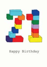 21 21st Birthday Card 7110 created by A Ray of Sunshine Cards