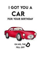 Funny car birthday card 1000 created by Treacle Bum
