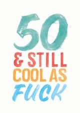 fifty fiftieth Birthday Card 4501 created by Joyful Joyful