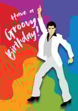 groovy disco Birthday Card 19510 created by Claire Huntley illustration
