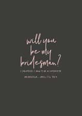 I promise I won't be a bridezilla - Will you be my bridesmaid? created by Heather Alstead Design LTD