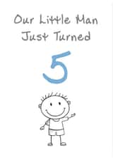 Cute Birthday Card - Little Man - 5th created by @MisterDave