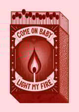 Cute Valentine’s Card for partner - matchbox - light my fire created by Elf Paper Co