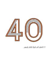 40 40th Birthday Card 19250 created by ifandwhenprints