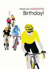 Tour de France Cycling Birthday Card 19200 created by Jackie Ponwaye Design