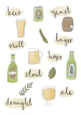 beer lager Birthday Card 19559 created by Rebecca Dyke