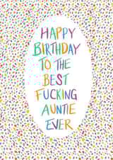 Best Auntie ever - rude birthday card created by Lyndsey Jade