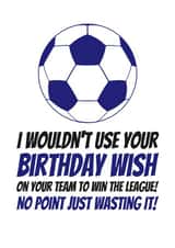 Birthday Wish Football Birthday Card created by Simon