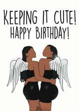chloe and halle keeping it cute Card 44382 created by Cards by Owl
