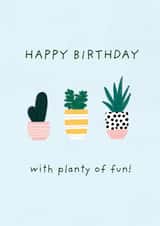 plants house Birthday Card 19059 created by theillustrice