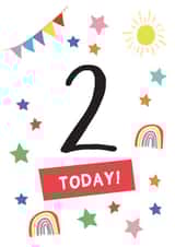 Rainbow 2nd Birthday Card created by Sarah Catherine