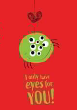 monster googly Valentines Day Card 37138 created by Iain Kelly illustration